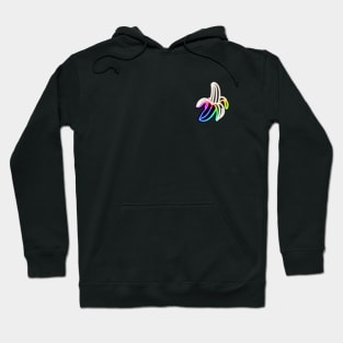 Rainbow Neon Banana Bar Sign Top Left Hoodie